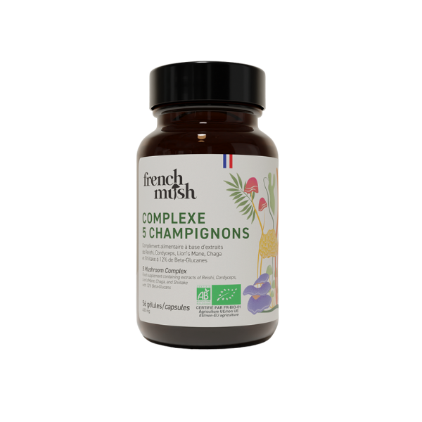 Complexe 5 champignons bio (56 gélules) - 1