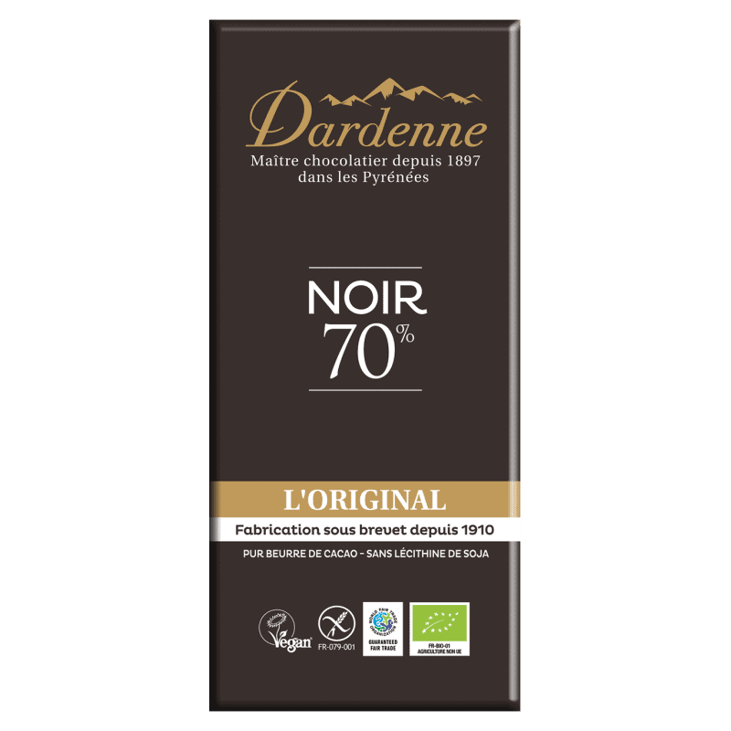 Tablette de choco noir l'original 70%