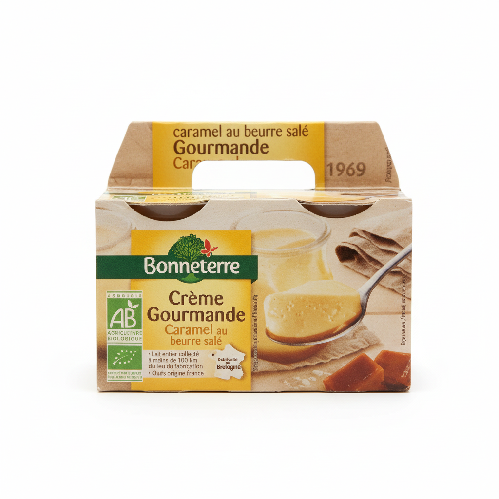 BONNETERRE -- Creme gourmande caramel 2x120g