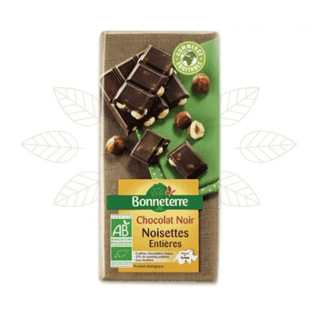 Chocolat noir noisettes entières 200g