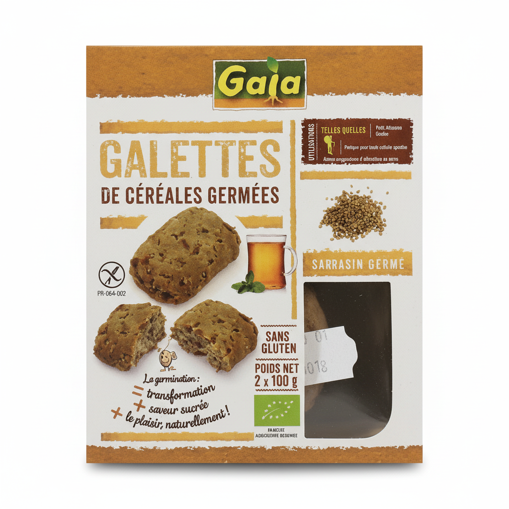 Galette cereales germees sarrasin x2