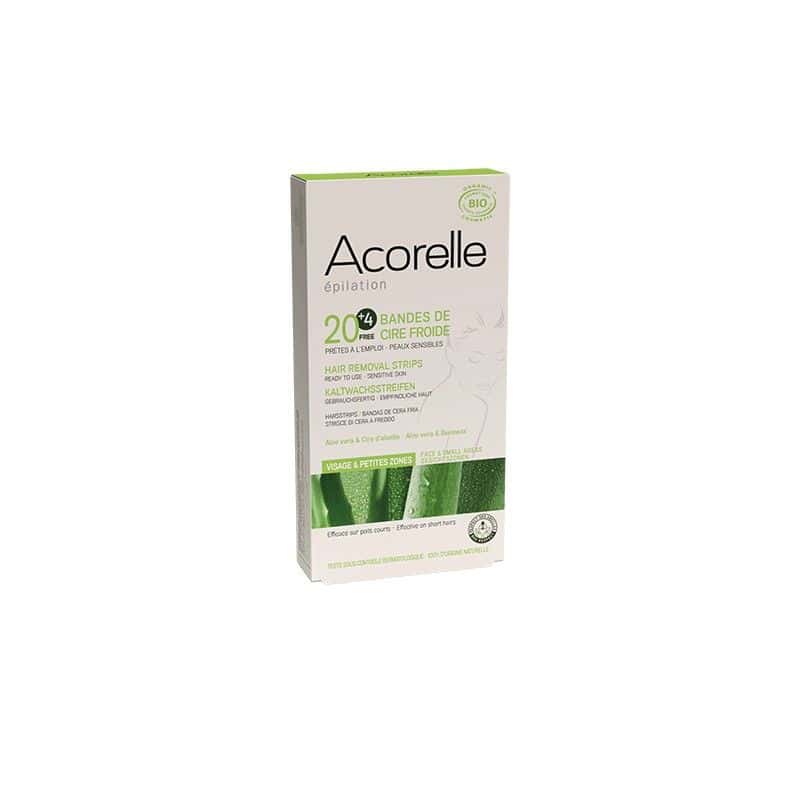 ACORELLE -- Bandes de cire froide visage x