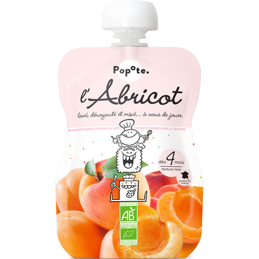 Popote -- Gourde compote abricot bio - 120 g