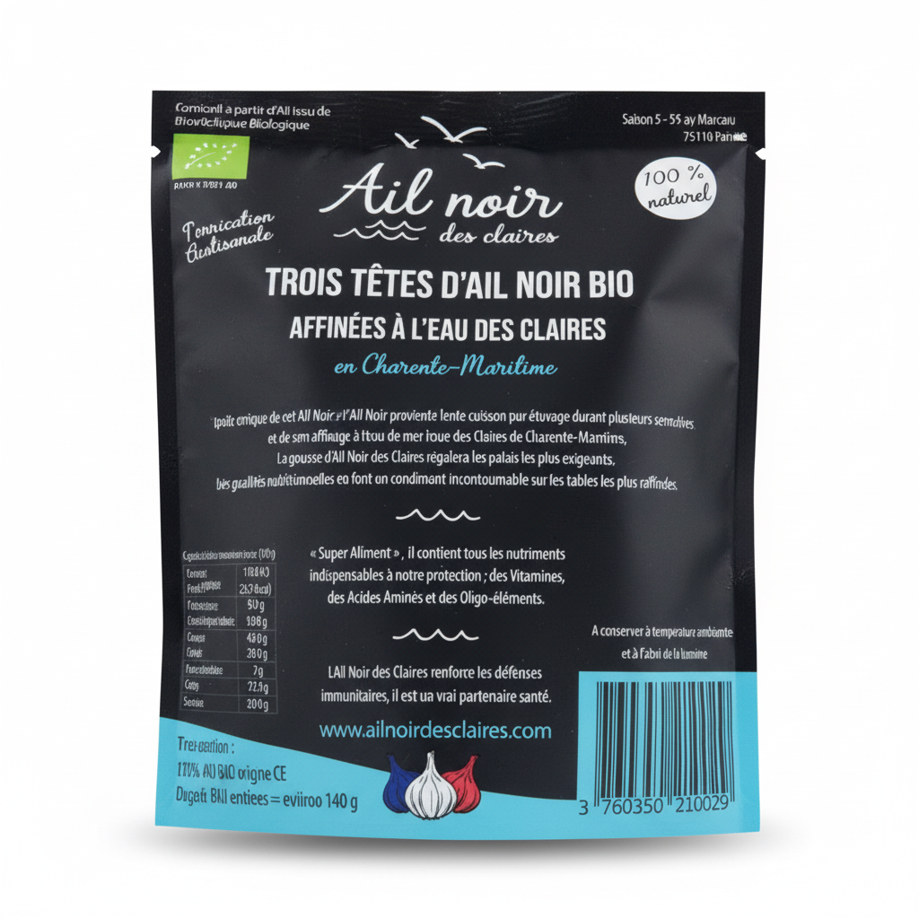 Sachet de 3 tetes d'ail noir