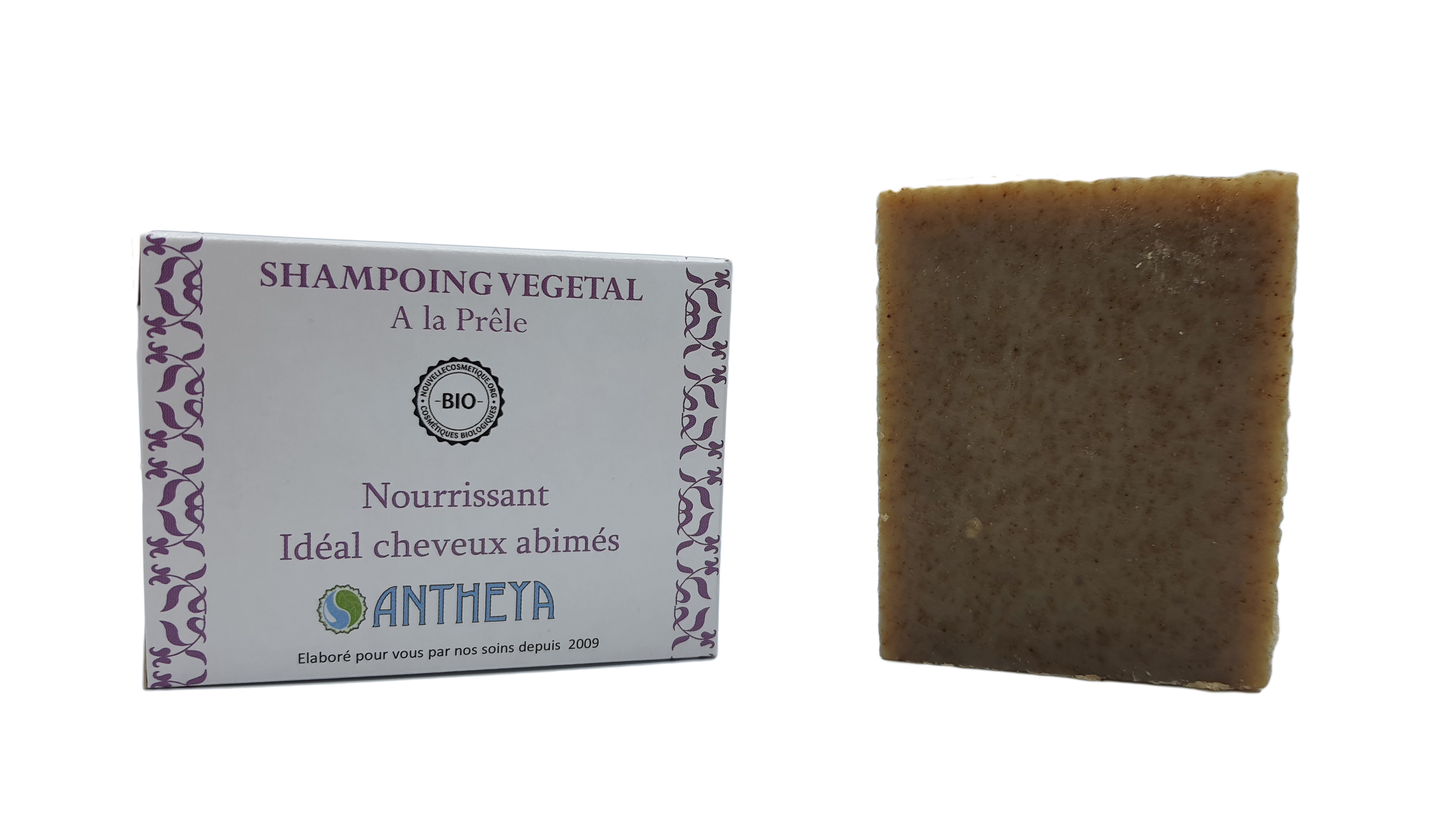 Antheya -- Shampoing solide à la prêle - nourrissant et réparateur (boîte) - 100 g