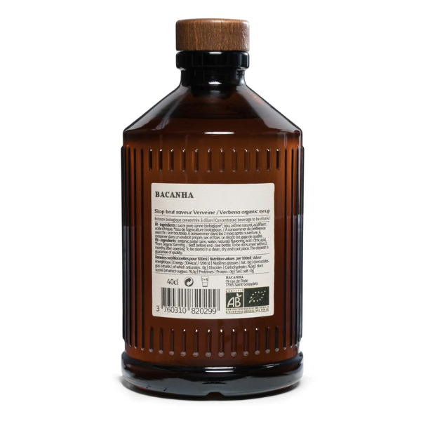 Bacanha -- Sirop verveine brut bio - 400 ml